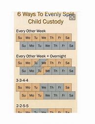 Image result for 75 25 Custody Schedule