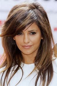 Image result for Long Layered Hair with Side Bangs