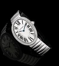 Image result for Cartier White Gold Watch with Diamonds