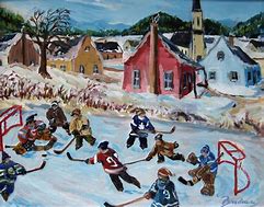 Image result for Ice Hockey Paintings