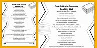 Image result for Summer Reading Assessment Template 4th Grade