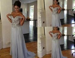 Image result for Silver Grey Prom Dress
