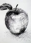 Image result for Still Life Cross-Hatching Apple
