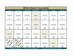 Image result for Shape 30-Day Squat Calendar Printable