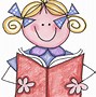 Image result for Teenage Girl Reading a Book Clip Art