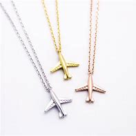 Image result for Gold Airplane Necklace for Men