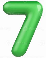 Image result for green numbers seven png