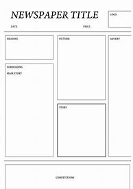 Image result for Free Printable Newspaper Template