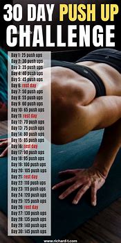 Image result for 30-Day Push-Up Challenge for Men Printable