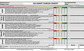 Image result for 5s Audit Observation Sheet