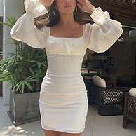 Image result for Long Sleeve Mini Dress with a Coat Aesthetics