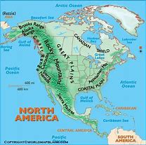 Image result for north america map with mountains