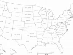 Image result for Us State Map Black and White