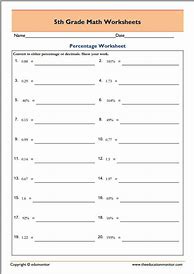 Image result for 5th Grade Math Practice Worksheets