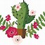 Image result for Cartoon Cactus with Pink Flower