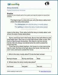 Image result for Story Elements Character and Settings Worksheet