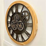 Image result for Wall Clock 24 Inches with Real Moving Gears
