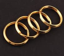 Image result for Gold Coloured Split Key Rings