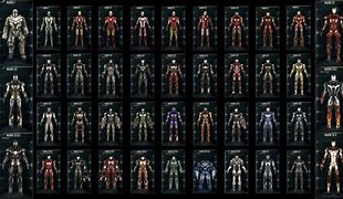 Image result for All MCU Iron Man Suits