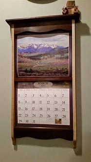 Image result for Wooden Wall Calendar Holder Frame
