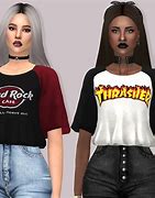 Image result for Sims 4 Clothing with Writing