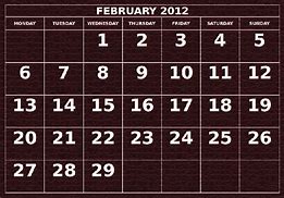 Image result for February 17 Calendar 2012