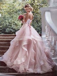 Image result for Pink and White Wedding Dresses