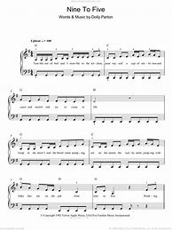 Image result for 9 to 5 Dolly Parton Sheet Music