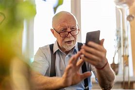 Image result for Old Person Using Phone Meme