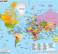 Image result for Map of World Showing Countries