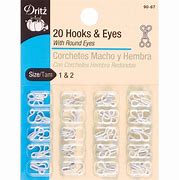 Image result for White Cloths Plastic Hook and Eyes