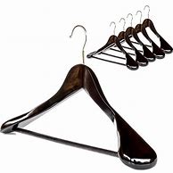Image result for Exclusive Walnut Finish Wooden Hangers Designed to Protect Suits
