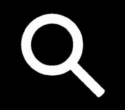 Image result for White Search Icon Black Background