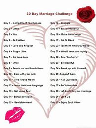 Image result for 30-Day Marriage Challenge Printable