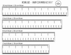 Image result for Online Ruler Inches Actual Size Printable