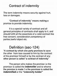 Image result for Contract of Indemnity