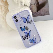 Image result for Purple Glitter Phone Case Butterfly