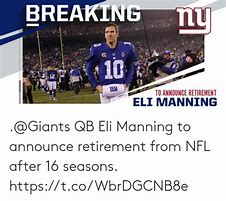 Image result for Eli Manning Retires Memes
