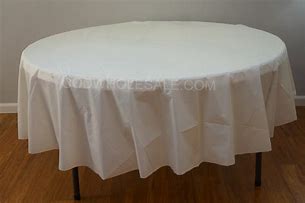 Image result for Round Plastic Table Cloths 90 Inch