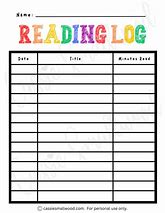 Image result for Adult Reading Log Printable