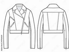 Image result for Biker Jacket Technical Drawing