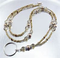 Image result for Beaded Lanyards for ID Badges