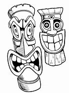 Image result for Tiki Head Drawing