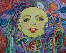 Image result for Phycadelic Moon Art