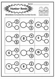 Image result for Kindergarten Math Number Bonds
