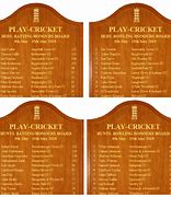 Image result for Cricket Honour Board 5 Wicket