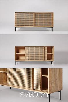 Sideboard, Scandi style in Natural Mango Wood | Scandi furniture, Patterned furniture, Sideboard designs