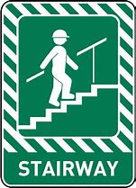 Image result for Stairs Sign White