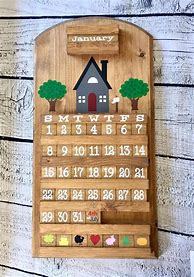 Image result for Wooden Changeable Wall Calendar