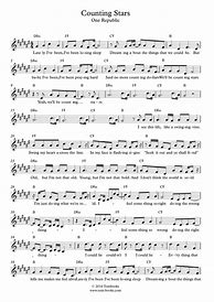 Image result for Counting Stars Trumpet Sheet Music
